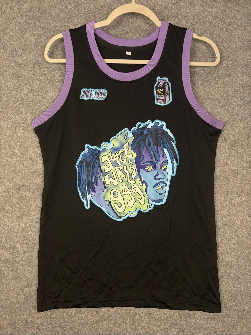 Juice WRLD 999 Black Purple Basketball Jersey Size S